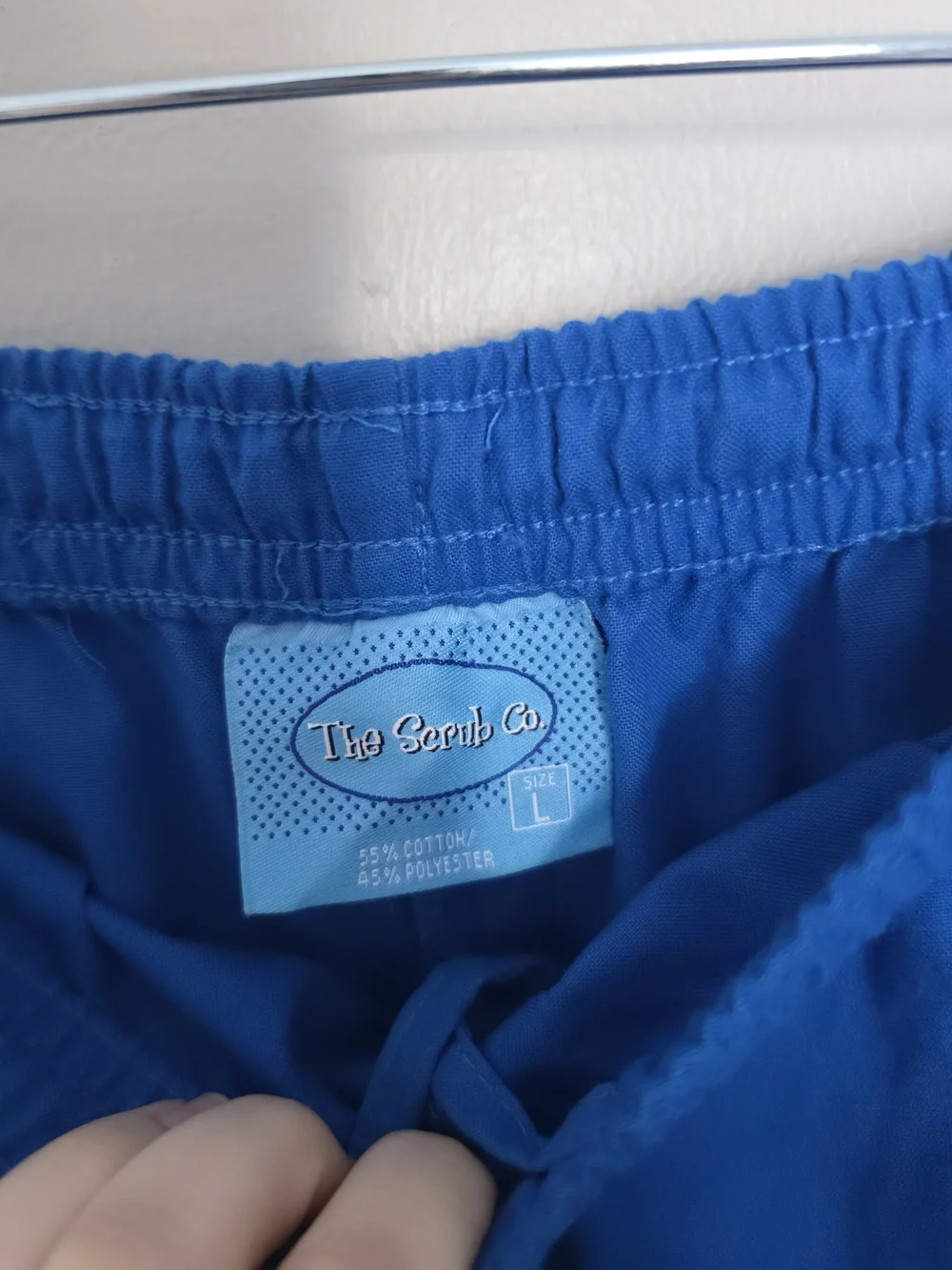 NWT The Scrub Co. Royal Blue Scrub Pants Unisex Large Elastic Waist Workwear
